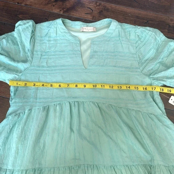 Altar’d State light green short sleeved dress Tiered Flowy Women’s size S NWT - Picture 6 of 12